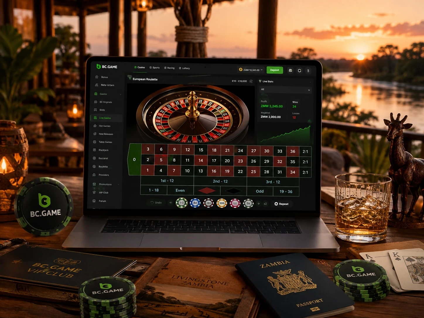 Casino games at BC Game Zambia