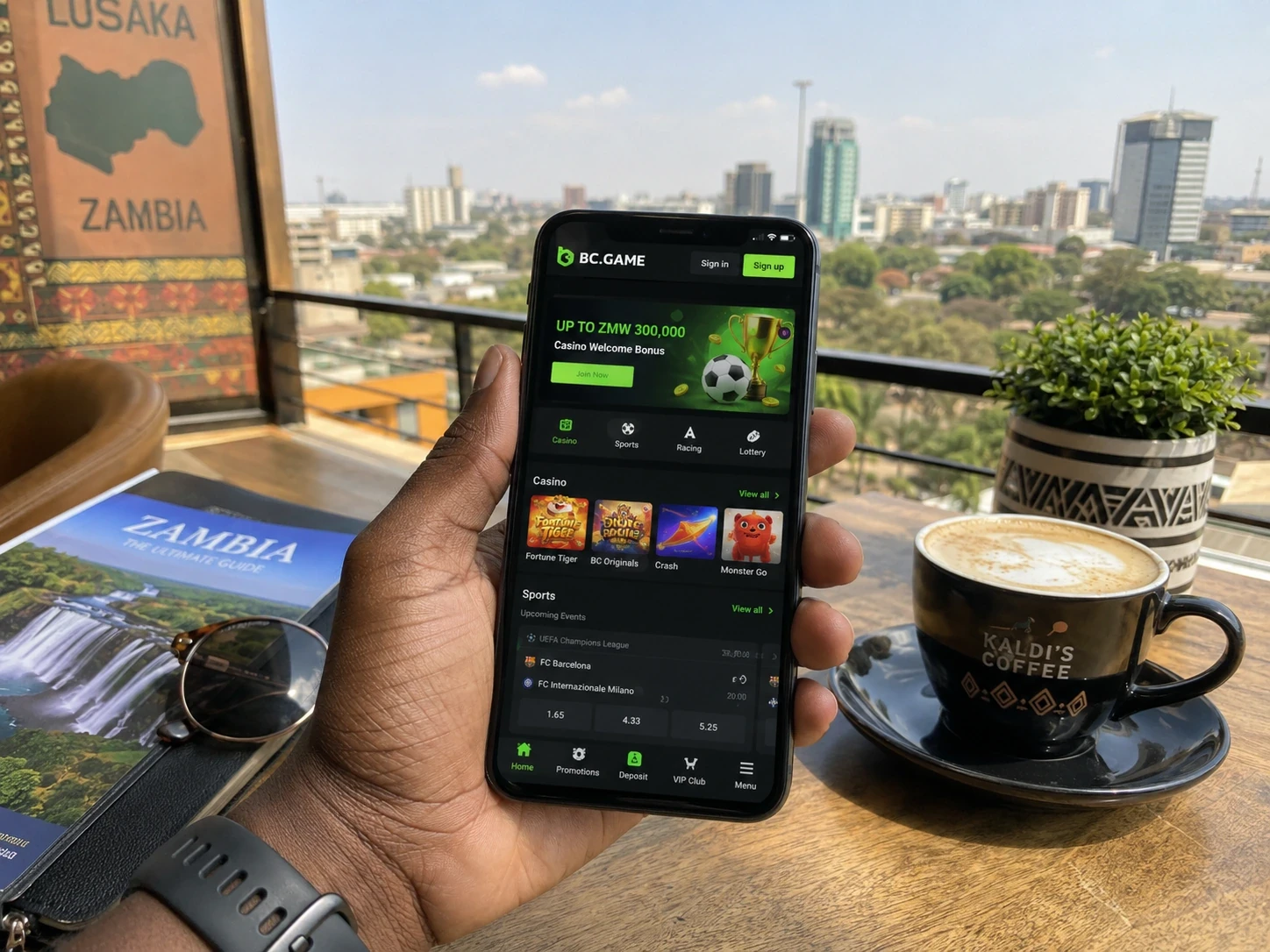 BC Game Zambia mobile experience